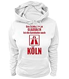  Artdiktat Damen Hoodie - Anti Gladbach Größe M, weiß