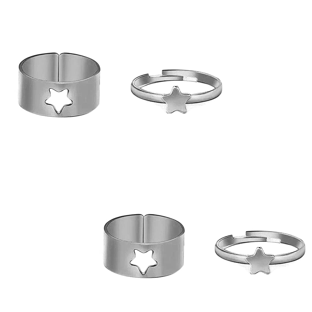 Vembley Combo of 2 lavnish Silver Plated Star Couple Ring For Men and Women (B09WK6ZCZC) Amazon Price History, Amazon Price Tracker