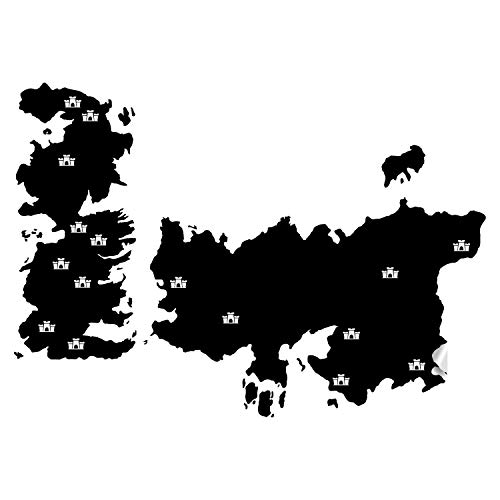 Juego de Tronos Mapa del Mundo Pegatina consiguió Westeros Regalo Vinilo Arte Gran calcomanía TV Show Martin Vantage ESSOS Mural Dibujado a Mano westerns DIY