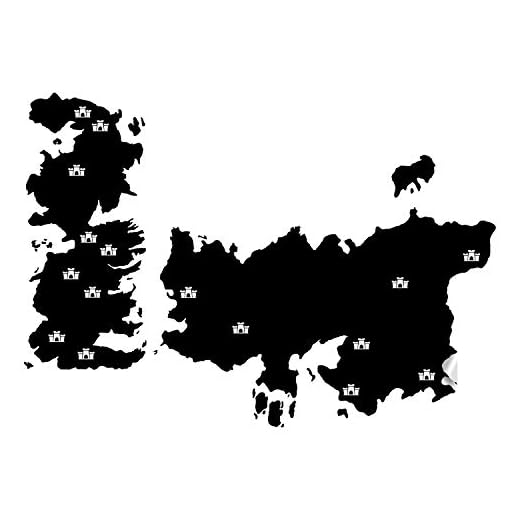 Juego de Tronos Mapa del Mundo Pegatina consiguió Westeros Regalo Vinilo Arte Gran calcomanía TV Show Martin Vantage ESSOS Mural Dibujado a Mano westerns DIY
