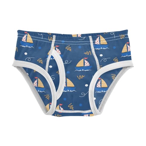 Boys' Exclusive Briefs Toddler Underwear 95% Combed Cotton Boxerbriefs 2T Sailboat Pattern Cars 20