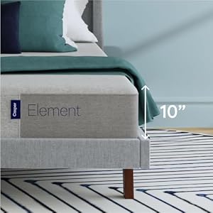 Casper Sleep Element, Queen Medium Firm Mattress - Memory Foam + Support - 100-Night Trial - CertiPUR-US Mattress, Grey Casper Sleep Element Queen Medium Firm Mattress Memory Foam Support 100 Night Trial CertiPUR US Mattress Grey