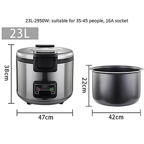 Edelstahl-Reiskocher (10-23L) Haushalt/Kommerzieller Langsamkocher, Non-Stick Aluminiumlegierung Innere Pot, For… – Bild 3