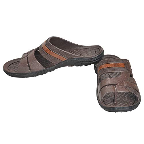 Image of AJANTA Fit & Style Brown Color Men's Casual Slipper-PG0437