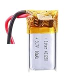Liter energybattery 3.7V Lipo Battery 80mAh Rechargeable Lithium ion Polymer Battery 401020 with Two Lines