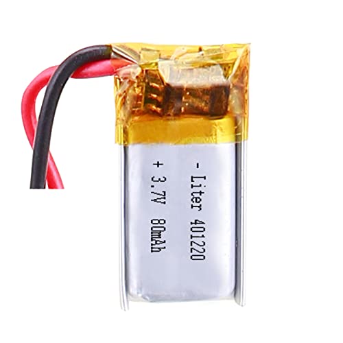 Liter energybattery 3.7V Lipo Battery 80mAh Rechargeable Lithium ion Polymer Battery 401020 with Two Lines