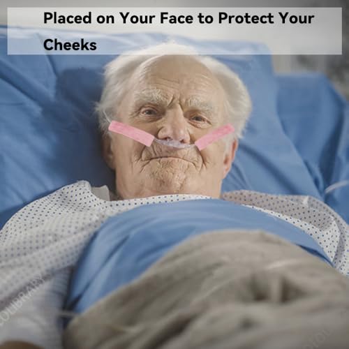 Image of 4 Pack Wuronsa Nasal Cannula Cushions, Soft Nasal Oxygen Covers, Soft Cannula Ear Protector for Oxygen Users, Prevent Indentations Irritated Cheek Skin, Prevent Ear Soreness (Light Pink)