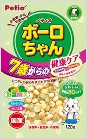 Amazon 体にうれしいボーロちゃん 7歳からの健康ケア 野菜mix 1g 袋 ペティオ Petio ビスケット クッキー スナック 通販