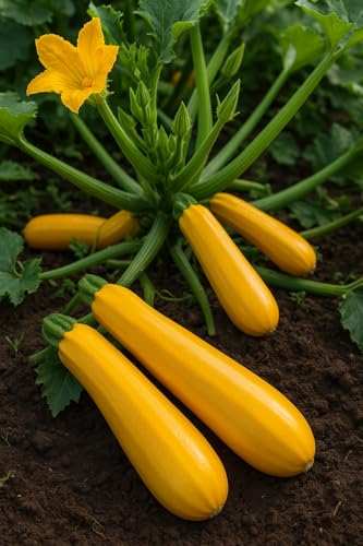 15 graines à semer - Le Grenier d'Abandance - Courgette cylindrilique Goldcresh - Cucurbita pepo