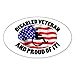 CafePress Proud Disabled Veteran Oval Bumper Sticker, Euro Oval Car Decal