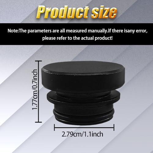 Image of Car Cigarette Lighter Plug Cover, Car Plug Cap, Aluminum Auto Cigarette Lighter Plug Part, Waterproof Dustproof Plug Auto Accessory for Vehicles with Standard 12 Volt Power Source (Black)
