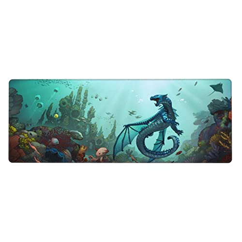 TUTUYAO Alfombrilla de ratón con protector Wi_Ngs O-F Fi_Re de 11.8 x 31.5 pulgadas, bonita decoración de escritorio, alfombrilla de laptop, alfombrilla de escritorio para computadora, laptop, juegos,