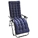 Coussin de Chaise Longue Bain de Soleil, Coussin transat Jardin Exterieur antidérapante avec Couvre-Chef, Coussin transat épais pour Fauteuil Relax Lounge (Bleu)