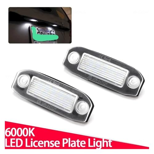 Luz LED de matrícula para Volvo C70 V50 XC70 solución para ITV con luz blanca limpia 4