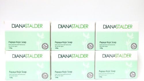 Lot of 6 Diana Stalder Papaya Kojic Acid Skin Lightening Soaps - With Pure Kojic Acid and Papain