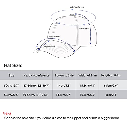 Casquette de baseball enfants garçons en coton réglable LANGZHEN