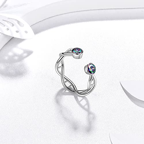 Bijoux molécule infini ADN chimie science en argent
