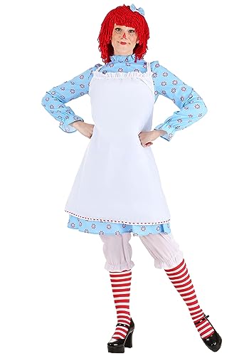 Fun Costumes Womens Classic Raggedy Ann Costume - Medium - White
