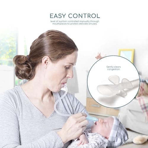 Image of Little Martin's: Baby Booger Sucker - Blue - Reusable Mucus Sucker, Gentle & Quick, Clears Congestion, Safe Infant Care, Suction Vacuum, Nose Cleaner