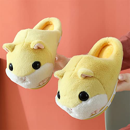 Womens Cute shoes Hamster slippers Animal Slippers Novelty Cozy Fuzzy Slippers Soft Plush Winter Warm House Shoes cotton slippers3