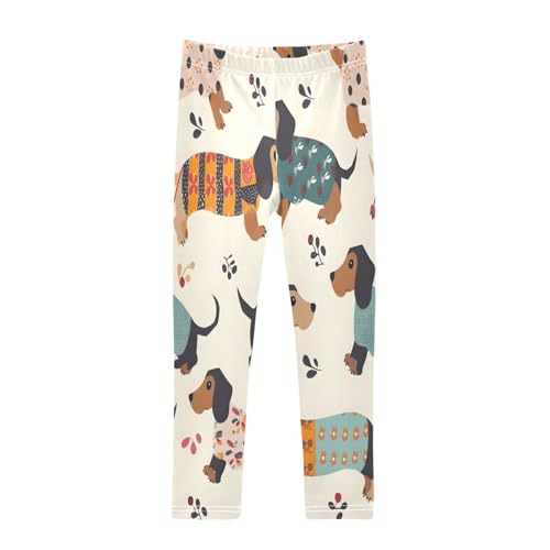 Bolaz Toddler Girls Leggings Printed Yoga Pants Leggings Dachshund for Kids