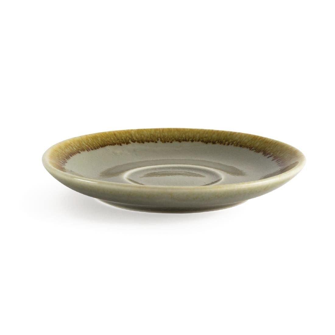 Olympia Kiln Espresso Saucer Moss (Pack of 6) - Porcelain Tea, Coffee Small Plate for Cups GP477, Green, 115(diameter )mm - Image 4