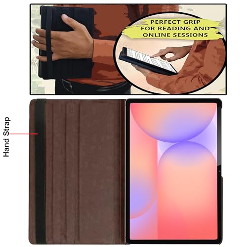 Image of TGK 360 Rotatable Flip Cover for Samsung Galaxy Tab S10 Lite 5G 10.9 inch Case Model SM-X400 /SM-X406B 2025 (Brown)