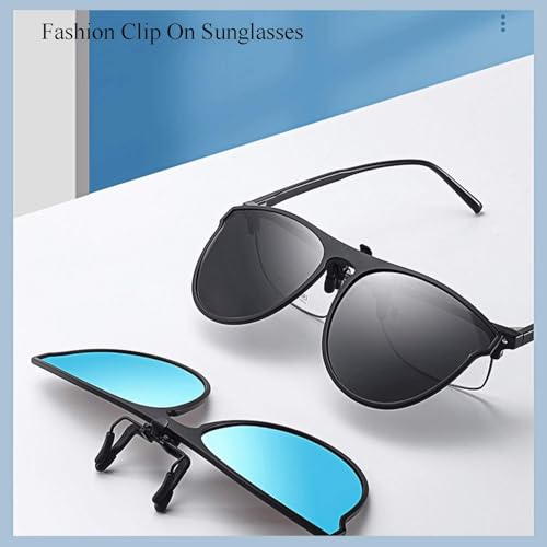 Polarized Clip On Sunglasses 100% UV Protection Scratch Proof Snap on Sunglasses Over Prescription Glasses4