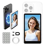 XJUGEZ Handy Selfie Monitor für iPhone,Ferngesteuerter Vlog Selfie Monitor Bildschirm,2500mAh 4K Selfie Monitor Screen,3,5H Akku Magnetischer Influencer Zubehör für TikTok YouTube Livestream Android