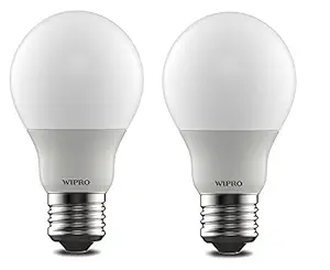 Wipro Polycarbonate Garnet Base E27 5-Watt Led Bulb (Pack of 2, Cool Day Light)