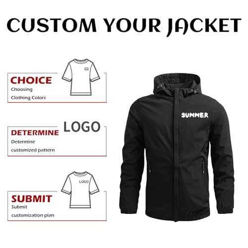 Custom Men's Lightweight Windbreaker Jacket Spring Fall Windproof Jackets Team Group Wear2