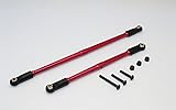GPM For Gmade Crawler R1 Rock Buggy Upgrade Parts Aluminum 4mm Anti-Thread Steering Tie Rod - 2Pcs Set Red