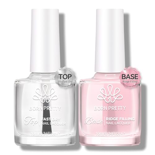 Born Pretty Set 2 Pzas Esmalte Base y Top Coat Translúcido miniatura 1