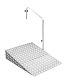 Foldable Door Ramp British Made • Access & Mobility Equipment •Anti Slip Treadplate • Outdoor Use • 100% Guaranteed (7" with Rail)