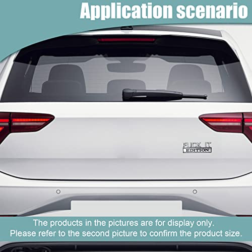 Image of 2PCS Car Emblem Fuck-IT Edition, 3D Letters Metal Material Decals, Trunk Emblem Decals Replacement, Side Fender Rear, Unversal of All Car Models (Silver-Black)