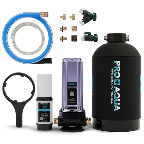 PRO+AQUA 16,000 Grain Portable Water Softener for RV, Traile...