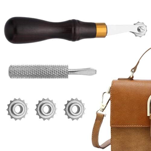 Generisch Lederwerkzeug-Set mit Holzgriff