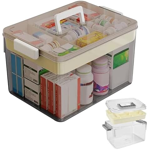 ADERTOS 2 Layer Portable Medicine Storage Box Cover