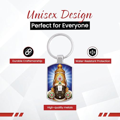 Image of Stylish Metal Keychains with Permanent Glossy Print - Inspirational Quotes & Spiritual Designs - Perfect Key chains for loved ones, Personal Use, Gifts & Return Gifts