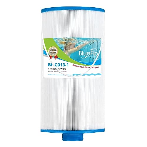 BLUEFLO Spa Filter Cartridge, Hot Tub Filter Compatible with Watkins 303279, FC-2402, 5CH-37, 78460, AquaTerra, Free Flow and Lifesmart, 1 1/2" MPT Thread, 1 Pack
