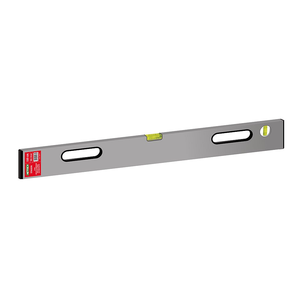 Metrica 32271 Staggia di Livellamento in Alluminio, 2 Fiale, 150 cm