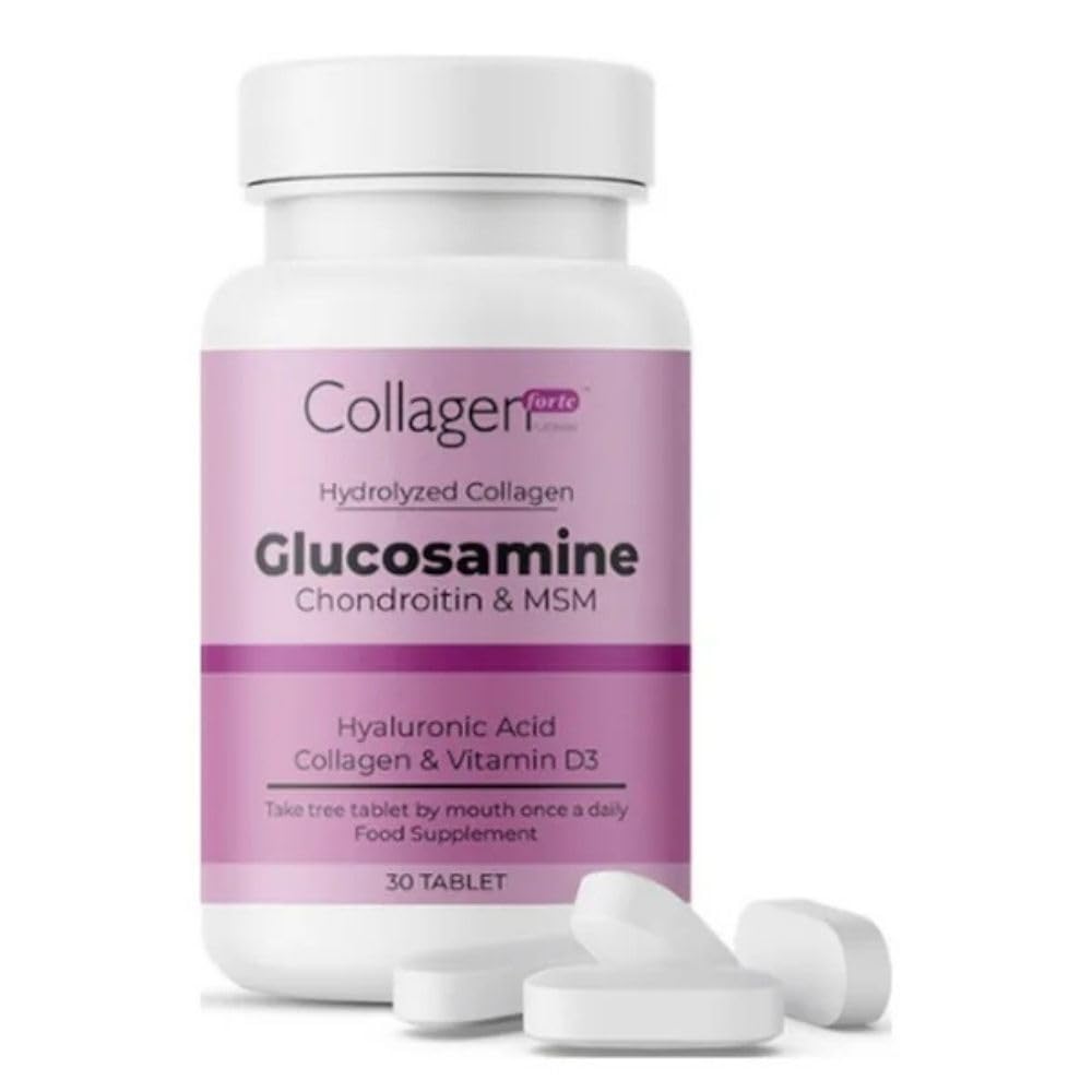 Collagen Forte Glucosamine, Chondroitin & Msm, Hidrolize Kolajen, Vitamin D3, 1500 mg x 30 Tablet