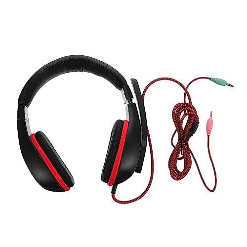 HEMOTON Cuffie Da Gioco Con Microfono Cuffie Sovraurali Intrecciato Antistrappo Paraorecchie Traspirante Cuscinetto Trave Telescopica
