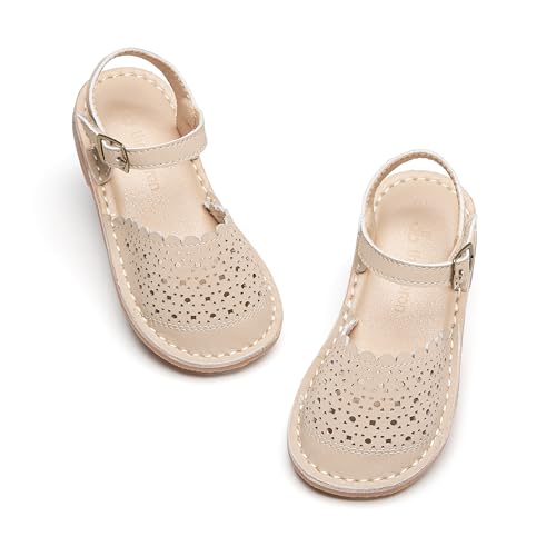 Image of THEE BRON Toddler Girls Espadrilles Sandals Hollow Out Rustic Dress Shoes