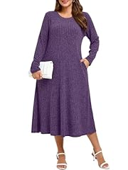 V-dark Purple Maxi Sweater Dress