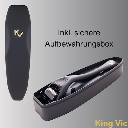 Bartroller King Vic Dermaroller mit echten 0,5 mm Nadeln