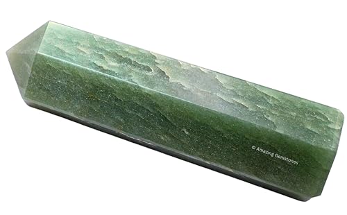 Image of Amazing Gemstone Large Green Aventurine Crystal Towers ~ Natural Healing Crystal Point Obelisk for Reiki Healing and Crystal Grid (5.5 to 6 INCH)