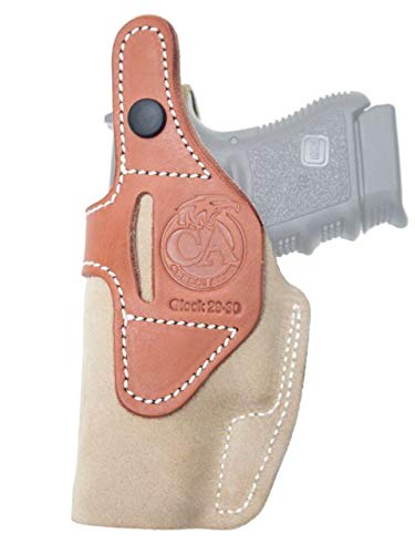 Cebeci 20801LT48 Left-Hand Suede IWB 20801 Holster Gun Belt, Tan