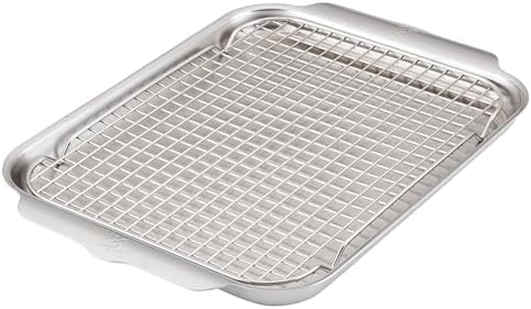 Hestan Provisions OvenBond 2-Piece Medium Sheet Pan & Rack Set (12x15"), Tri-ply Gourmet Stainless Steel - Thumbnail 4