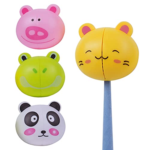 Bafuska Household Dustproof Toothbrush Case — Wall Mounted Toothbrush Cover with Super Adhesive Pad 2PCS Toothbrush Head Cover.